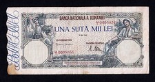 ROMANIA 100,000 Lei 1946-05-28 P#58a.3 VF BANKNOTE!
