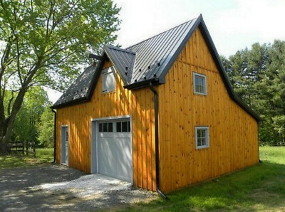 Ashokan Pole-Barn Plans with Loft - 3 Complete Sets of Blueprints (eB-301x3)