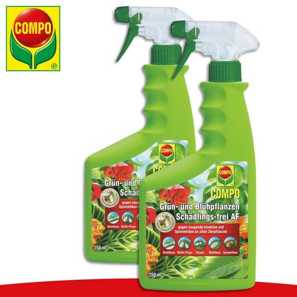 Compo 2 X 750 Ml GrüN- Und BlüHpflanzen SchäDlings-Frei Af-image