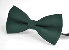 Men Women Dark Emerald Green Bottle Green Cotton Bow Tie Bowtie Wedding Party