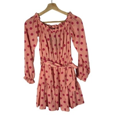 Polka Dot Pretty Little Thing Bardot Dress Bardot Playsuit White