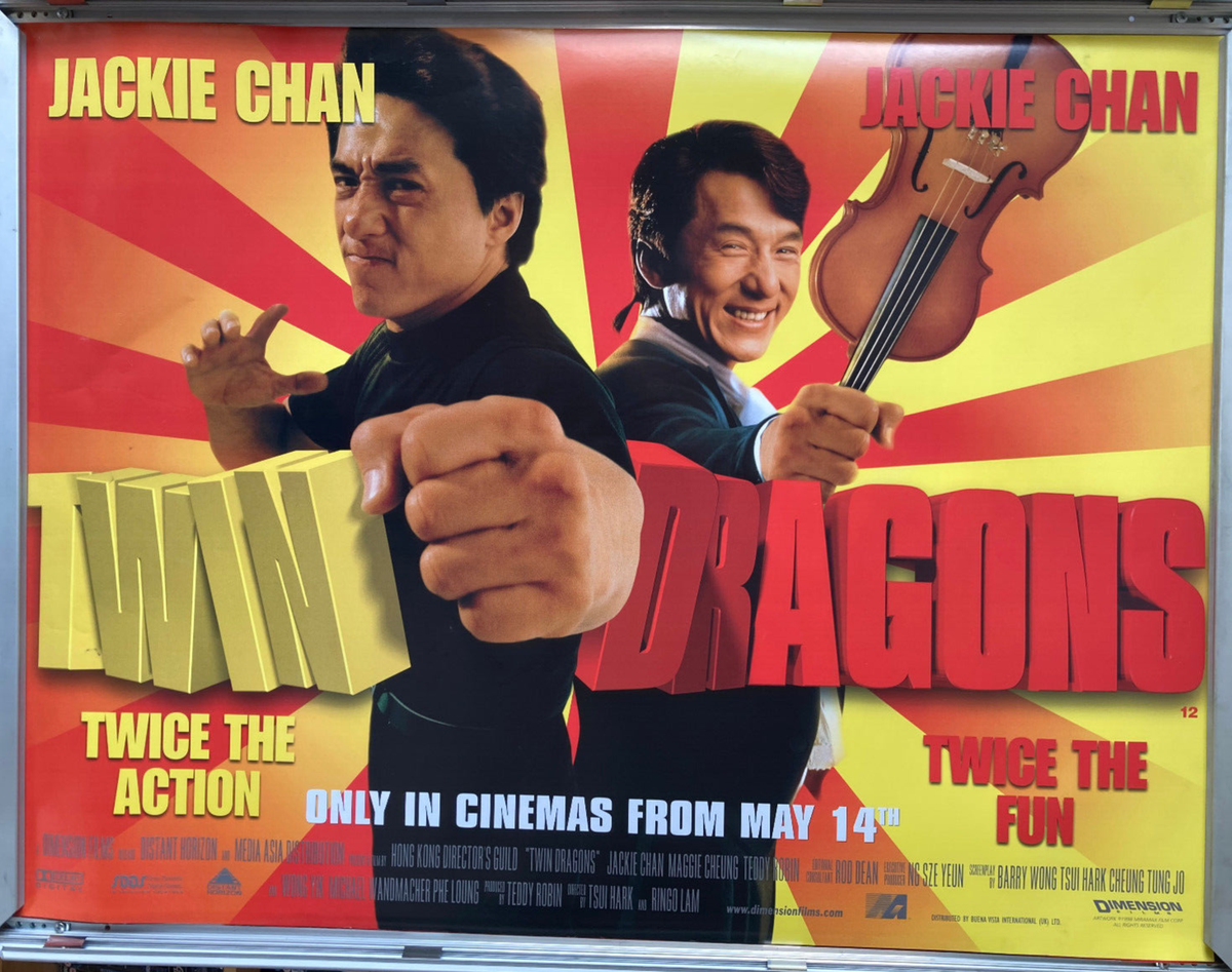 Cinema Poster: TWIN DRAGONS 1992 (Quad) Jackie Chan Maggie Cheung