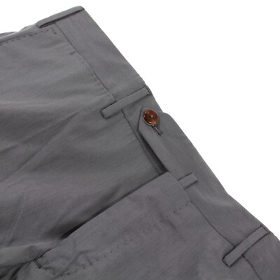 PT01 NWT Chinos / Casual Pants Size 50 34 US Solid Gray Cotton Blend