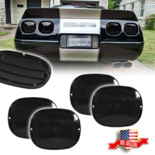 4PCS Smoked Black Rear Tail Light Lamp Lenses For 1990-1996 Chevy Corvette C4