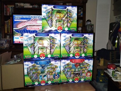 Lot Of 5 Boxes Pokemon Go Alolan Exeggutor V Collection, Team Mystic, Team Valor