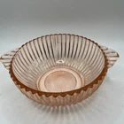 Vintage Pink Depression Glass Bowl 6.5 Inches Queen Mary Pattern** Small Chip*