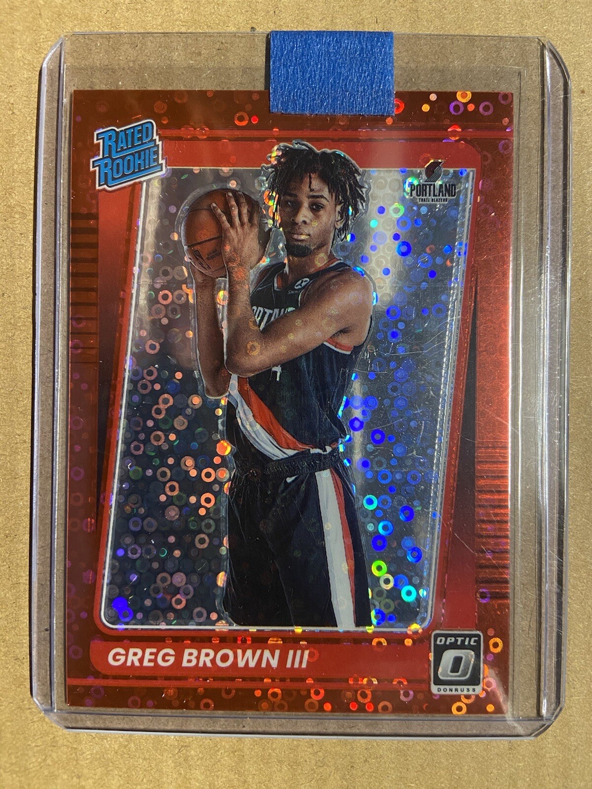 2021-22 Panini Donruss Optic Rated Rookie Fast Break Red #195 Greg Brown III /85