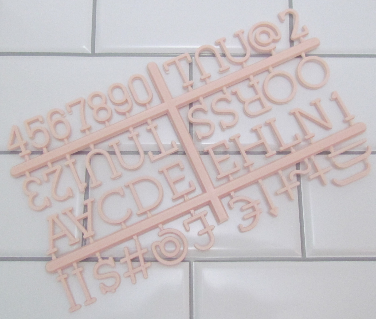 UNUSED Home by DCWV Letterboard 1" Light PINK LETTERS & CHARACTERS 188