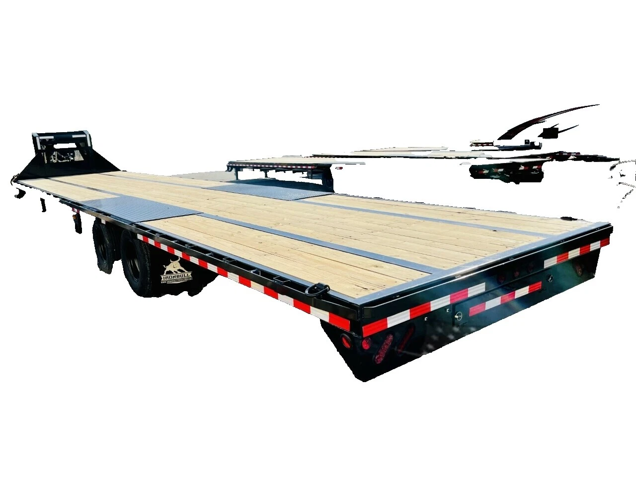 Cuello de cisne remolques de equipo pesado plano de 2 Ejes