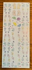 LARGE Sheet David Walker BABY Bunnies Border Scrapbook Stickers