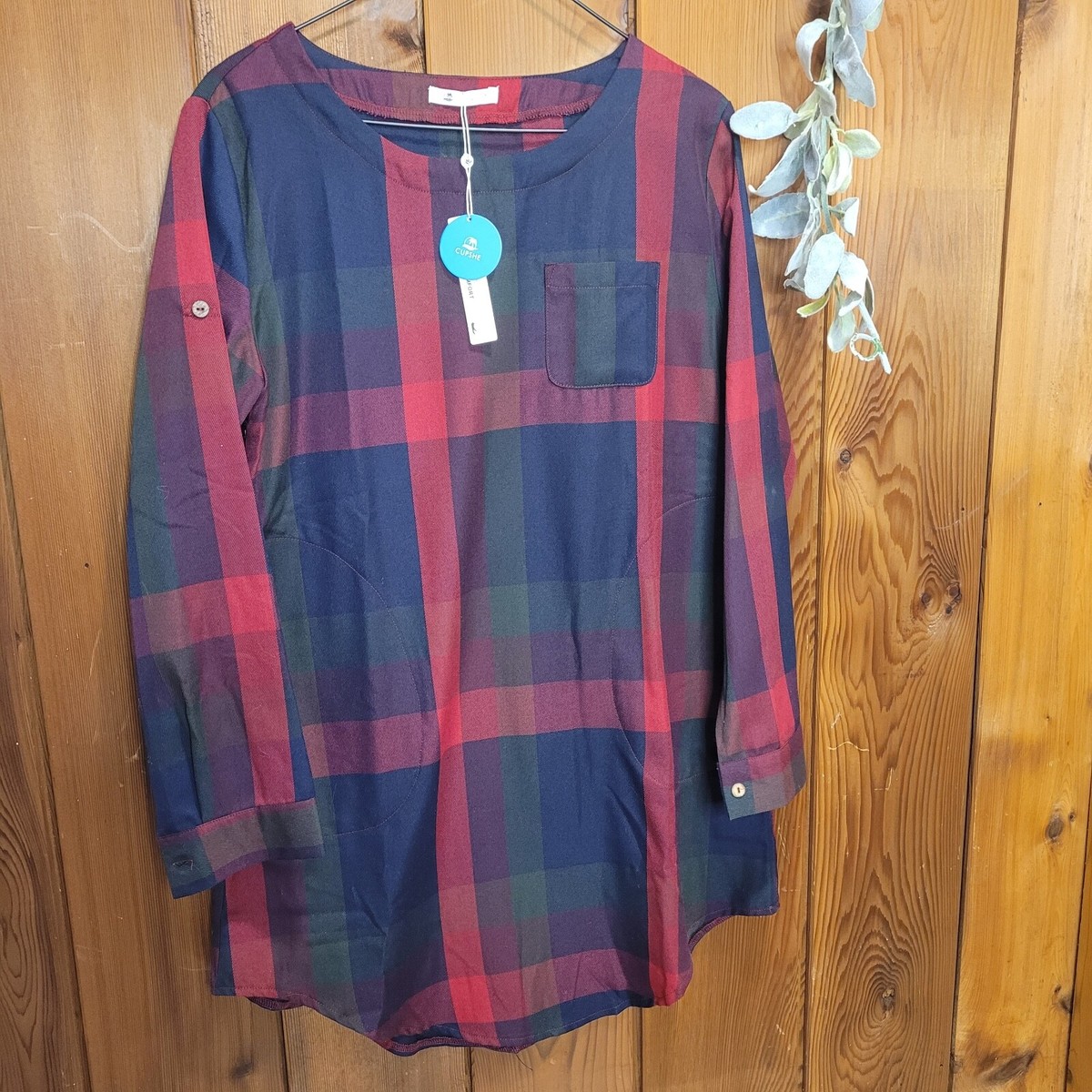 cupshe plaid dress womens dress nwt size medium