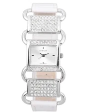 STRADA watch with famous maker austrian crystals, Japanese movement. purple face