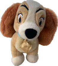 Vintage Disney Store Lady  The Tramp 7" LADY Plush Stuffed Animal Dog Spaniel