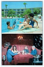 c1960 Frontier Hotel Room Suites Pool Las Vegas Nevada Vintage Antique Postcard