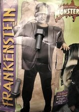 VTG Universal Studios Monsters Adult Frankenstein Costume WIRED BOLTS NO PANTS