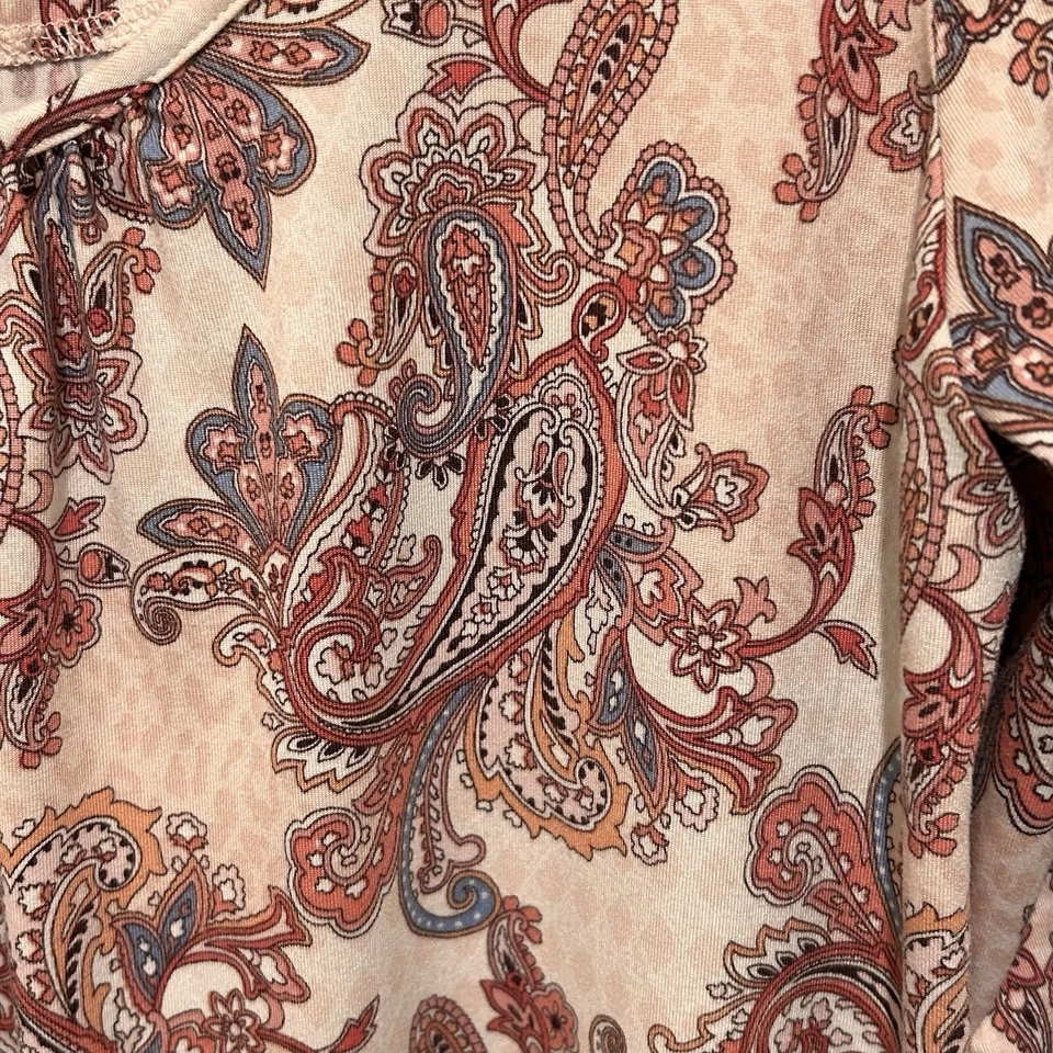 Camisón para mujer Ellen Tracy rosa cachemir manga 3/4 talla pequeña Foto 4 de 4