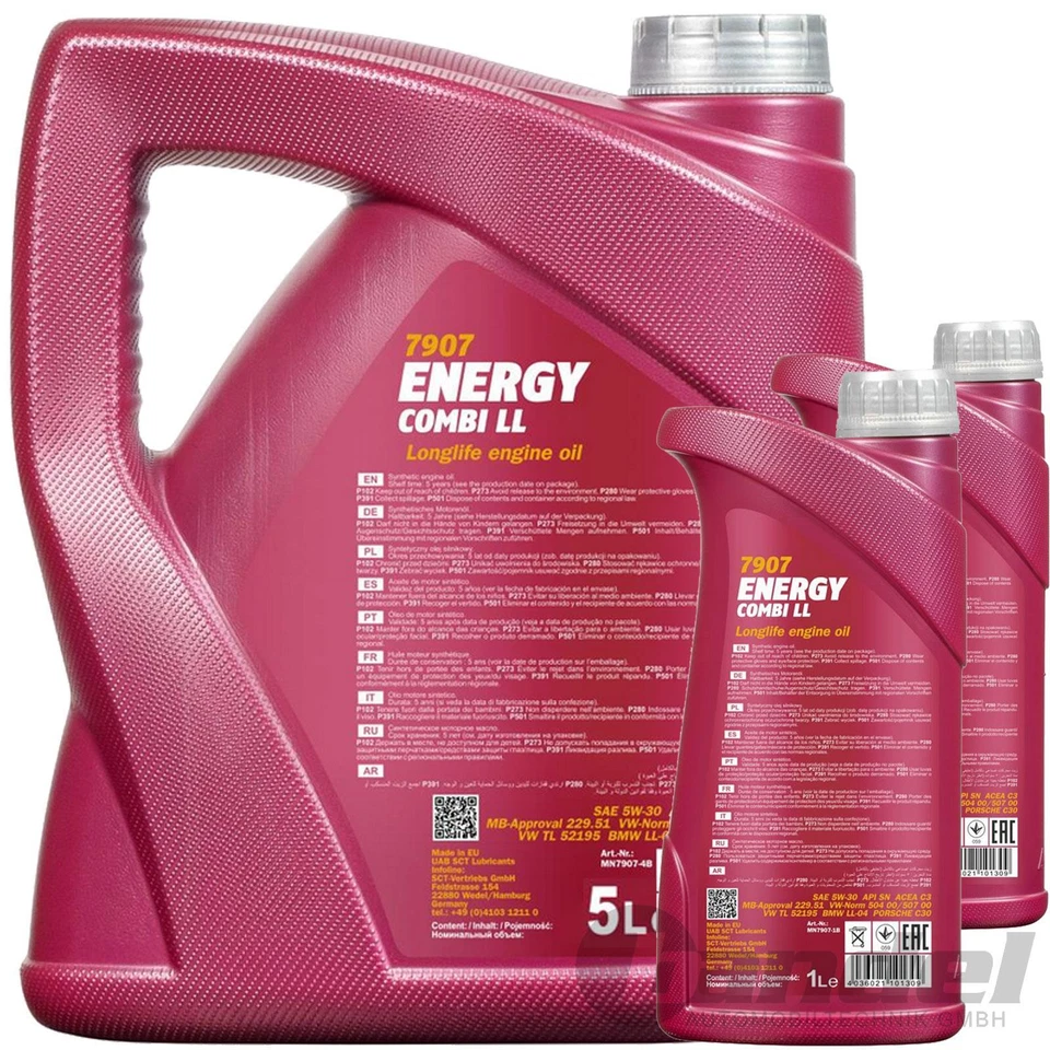 ÖLFILTER + MANNOL 5W30 passend für BMW 3er E46 330d+5er E39 525+530d+X5 E53 3.0 - Bild 3 von 3