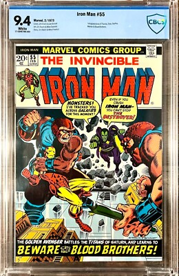 Iron Man 55 CGC9.4 WHITE PAGES. 1st appearance of THANOS and Drax the Destroyer!