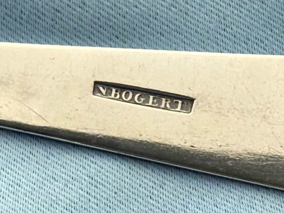 Nicholas Bogert Coin Silver Coffin Handle soup Punch Ladle 14 Inch Mono  1800 - Image 4 of 4