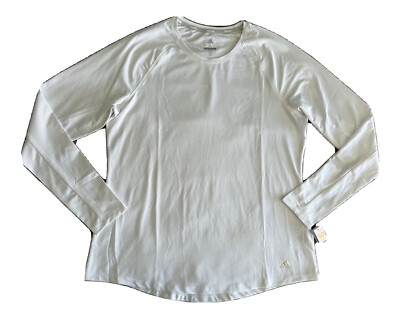 Adidas Golf Women’s Baselayer Top Shirt Sz XL UPF Mesh Stretch Long Sleeve  White