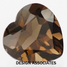 SMOKY QUARTZ 5 MM HEART CUT 5 PIECE SET AAA ALL NATURAL