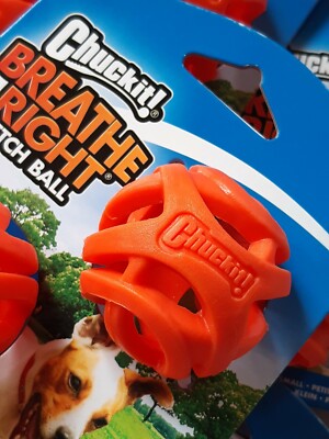 CHUCKIT BREATHE RIGHT FETCH Hundeball  orange Wurfspielzeug Gr. M 6cm Einzelball