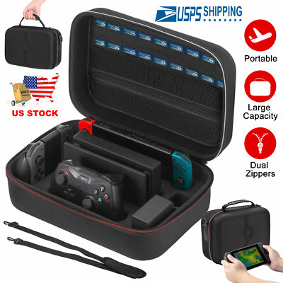 Travel Carrying Case For Nintendo Switch Console Dock Card EVA