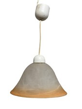 ANCIEN LUSTRE TULIPE PÂTE DE VERRE LAMPE PLAFONNIER