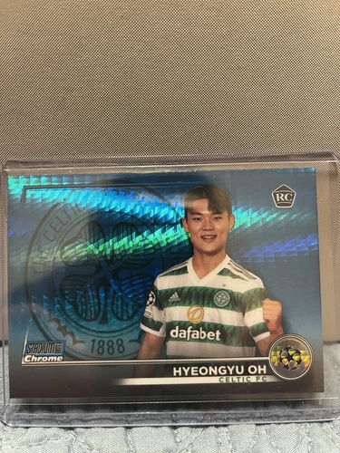 HYEONGYU OH Topps Stadium Club Chrome 2023-24 Blue Prism Refractor Rookie Celtic