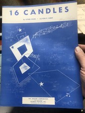 1958 doo wop sheet music 16 CANDLES the CRESTS
