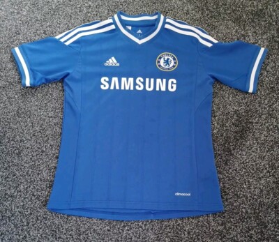 Blue Adidas Chelsea Football Shirt Age 11-12Y Samsung Climacool