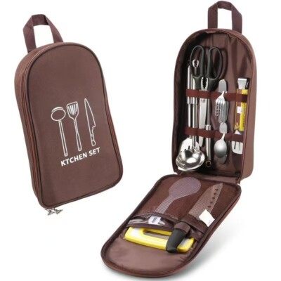 Ultra - Durable Camping Cookware Organizer Bag for Outdoor Picnic & Grill Trips