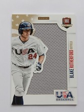 2014 USA Baseball 18U Team Jumbo Patch Jersey #43 Blake Rutherford RC #D / 49