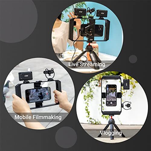 Smartphone Video Rig Phone Filmmaking Handheld Phone Stabilizer for Videomaker - Foto 3 di 7