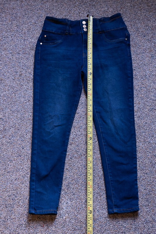 Bella Women Blue Jeans 13 Three Gold Buttons | eBay