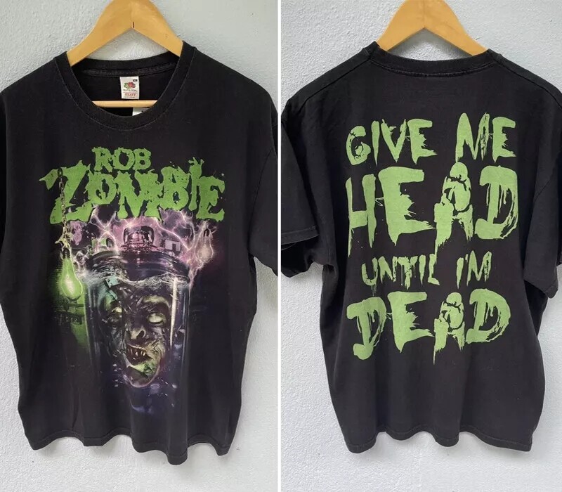 Rob Zombies Give Me Head Until Im Dead 2 Side Black Unisex T shirt