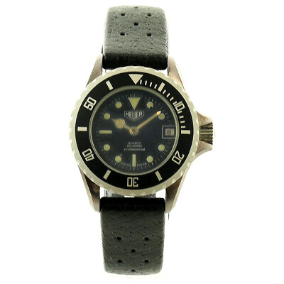 HEUER 980.038 PROF DIVER 1000 BLACK DIAL 200M S.S. LADIES WATCH FOR PARTS/REPAIR