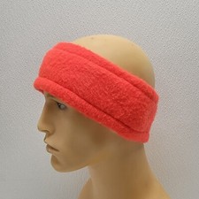 Vintage Maureen Of The Mews Ski Headband Neon Orange / Pink Fleece