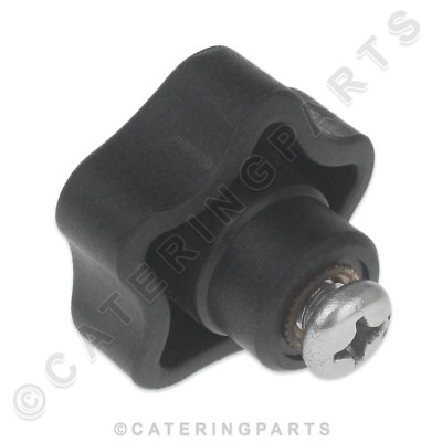 ACE CATERING SCHWARZ SCHRAUB STERNKNOPF M6x1 GEWINDE HAND FESTZIEHEN 31,5mm DURCHMESSER