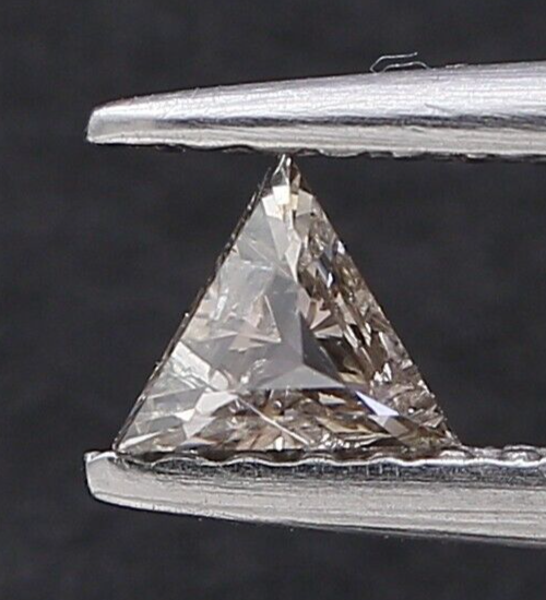 BROWN NATURAL DIAMOND 0.17TCW TRIANGLE SHAPE BRILLIANT CUT FOR MOTHER ...