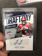 2020 Panini Prestige Jerry Jeudy Rookie Auto Draft Day Signatures RC Broncos