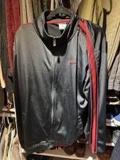 VTG 2000s Nike Black and Red Tracksuit Set Large Retro Y2K Jacket Pants