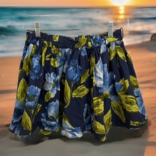 ABERCROMBIE  FITCH Mini Skirt Womens M 26x13  Floral Pleated Weekend Leisure