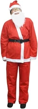 Nicky Bigs Novelties Adult Cheap Disposable Santa Claus Suit Costume 5pc Set Chr