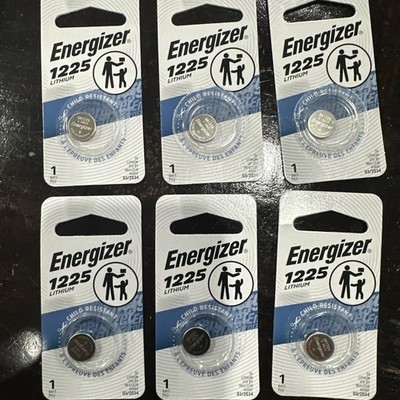Energizer Lithium 1225 3 volt Battery - Lot Of 6 Packs