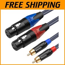Professional 2-XLR Female to 2-RCA Male Cable