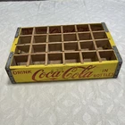 Vintage Antique Coca-Cola Yellow Wooden Case Box Bottle Coke Crate 1966 Great