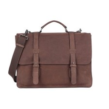 Image of Oran Leather - Beijing Satchel - Dark Brown | Mid Brown