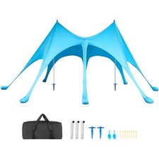 VEVOR Beach Tent Sun Shelter Portable Sun Shade Canopy 20 x 13 ft UPF50 Sandbag
