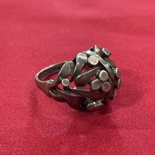 Vintage Sterling Silver 925 Raised Clustered Dome Ring Size 6.25